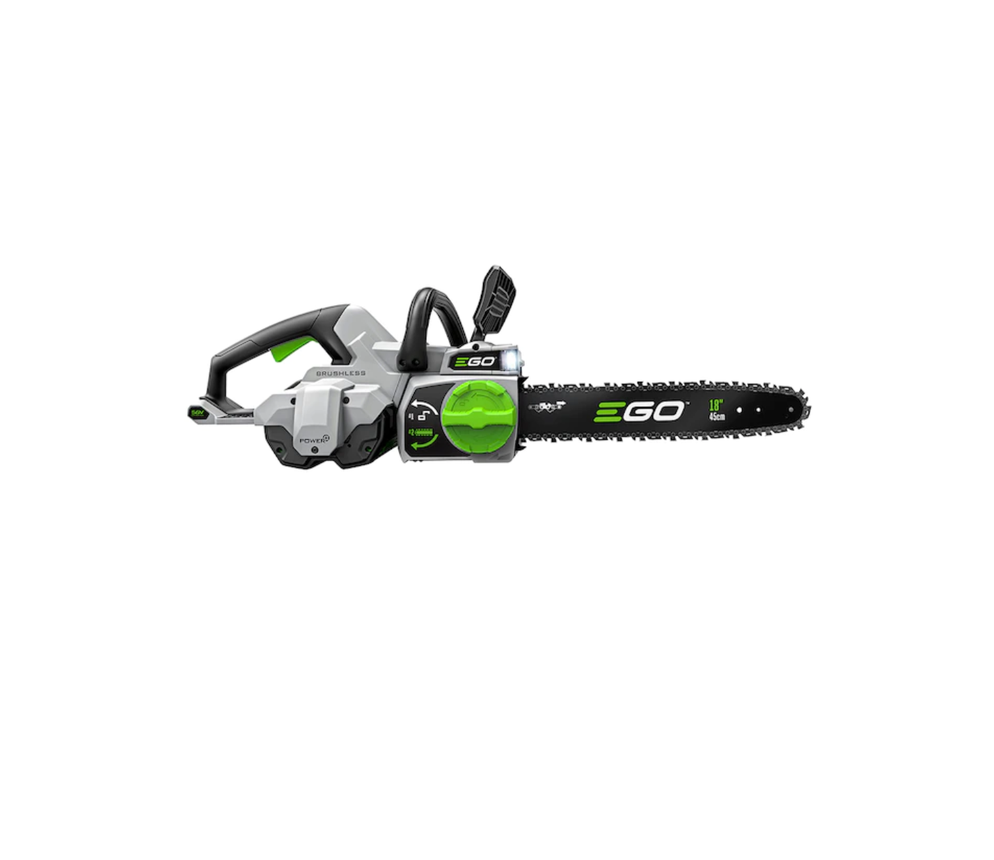 EGO CS1804 POWER+ 56-volt 18-in Brushless Cordless Electric Chainsaw 5 Ah (Battery and Charger Included)