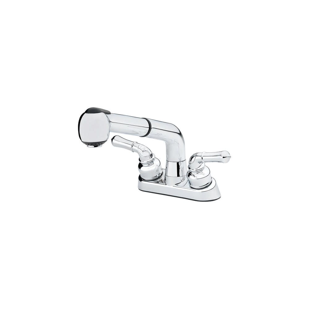 Homewerks Pullout Laundry Faucet Chrome 2 Handle ;