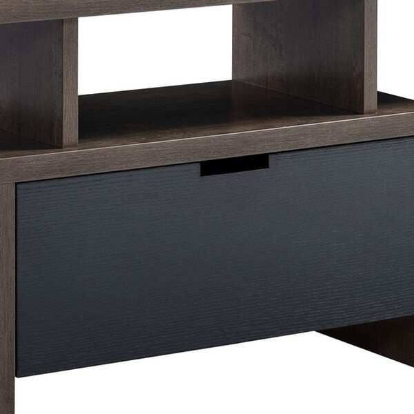 Elle 47 Inch TV Media Entertainment Console， 3 Compartments， Drawer， Walnut