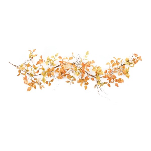 Mixed Fall Foliage Garland 5'L