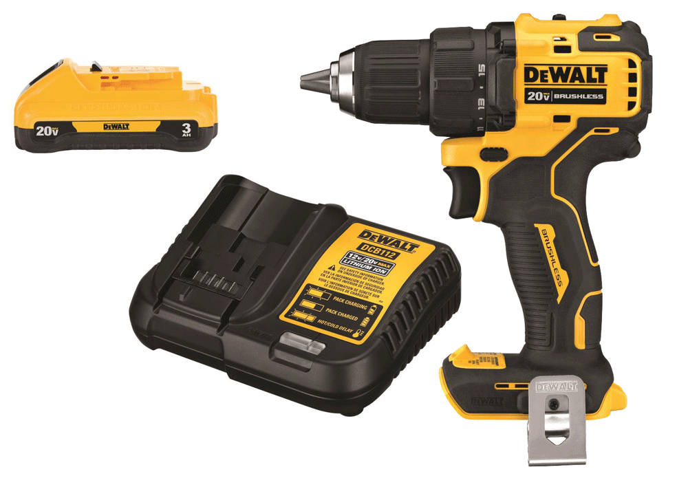 DEWALT 20V MAX Atomic Compact 1/2 in Drill/Driver 3Ah Kit Bundle DCB230C-DCD708B from DEWALT