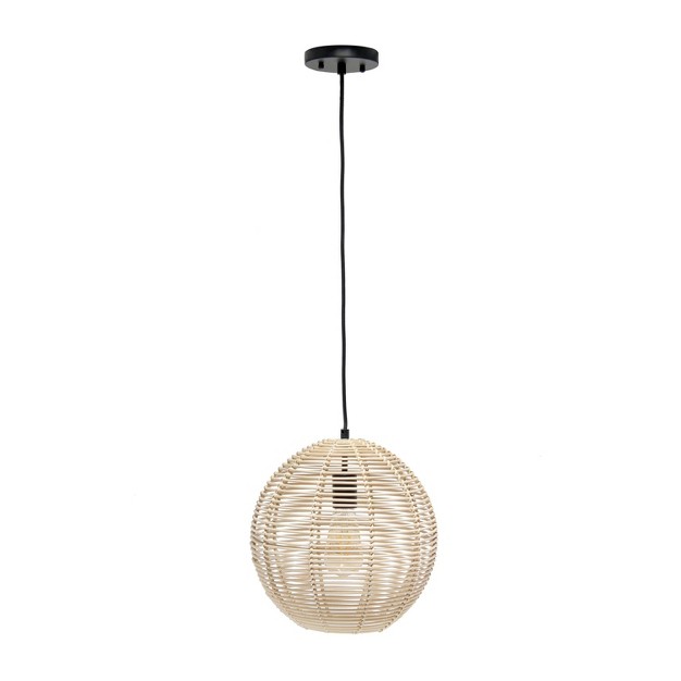 Natural Globe Pendant Ceiling Light Beige Elegant Designs