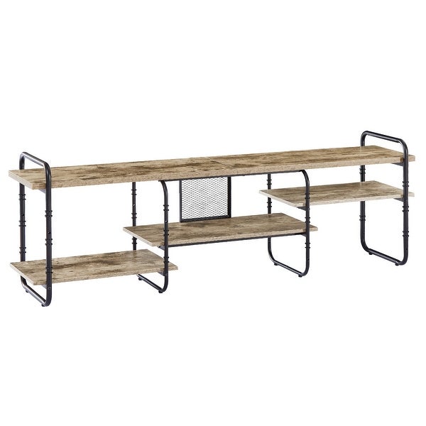 Entertainment Center TV Stand with 3-Tier Storage Shelves