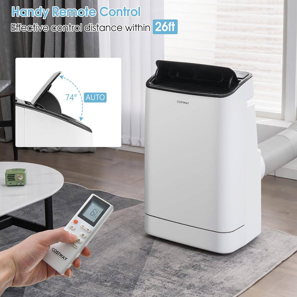 Costway 15000 BTU Portable Air Conditioner AC Unit 4-in-1 Cools 800 Sq. Ft. with Heater Dehumidifier APP Control in White FP10348US-WH