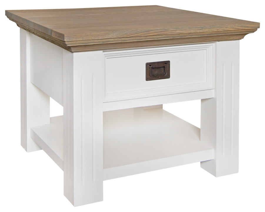 Wooden Side Table With Drawer  OROA Oakdale   French Country   Side Tables And End Tables   by Oroa   Distinctive Furniture  Houzz