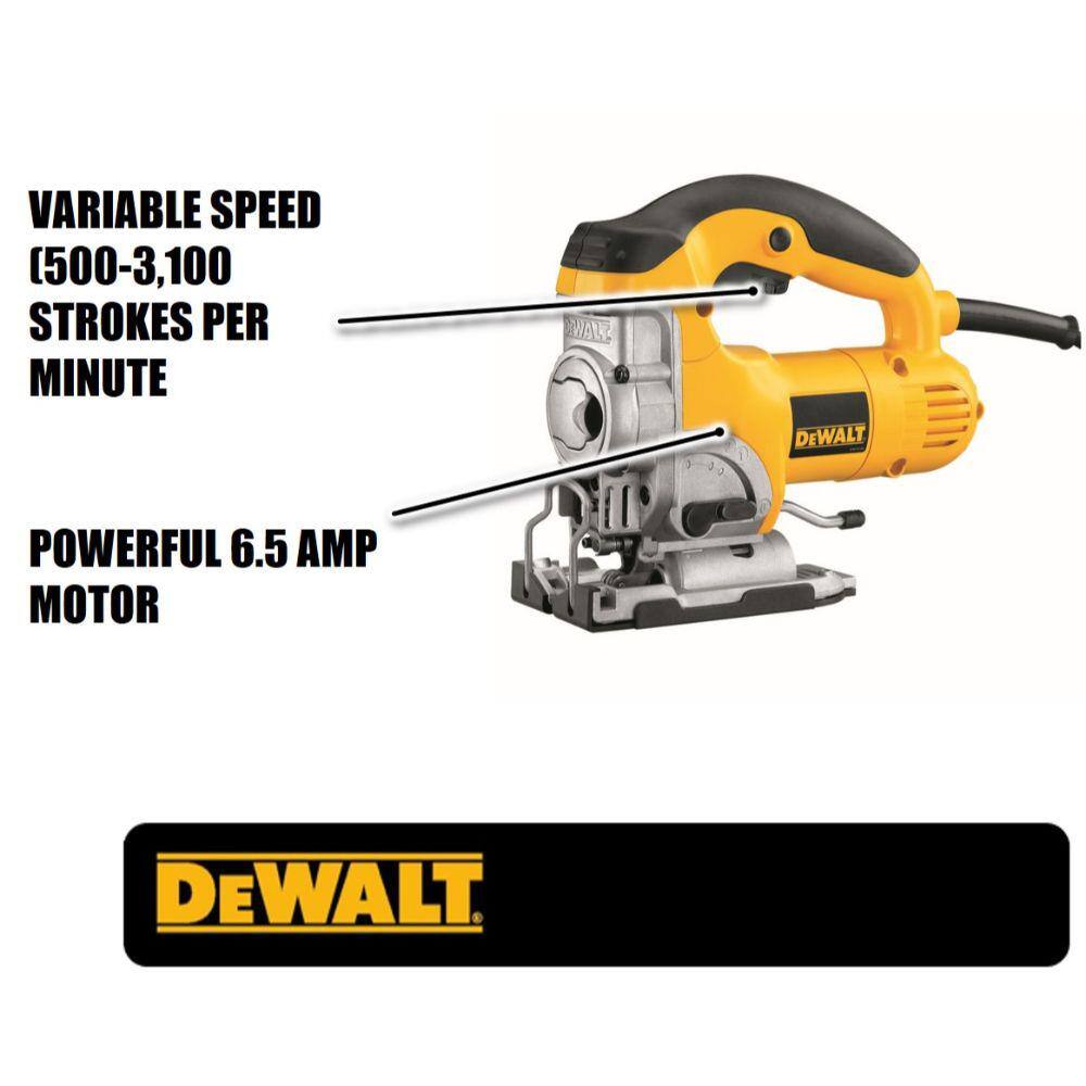 DW 6.5 Amp Corded Variable Speed Jig Saw Kit with Kit Box DW331K