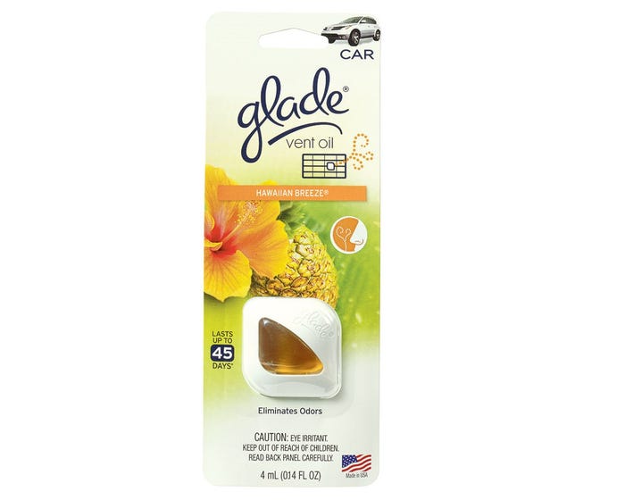 Glade  Auto Vent Oil Air Freshener Hawaiian Breeze - AUTO805024