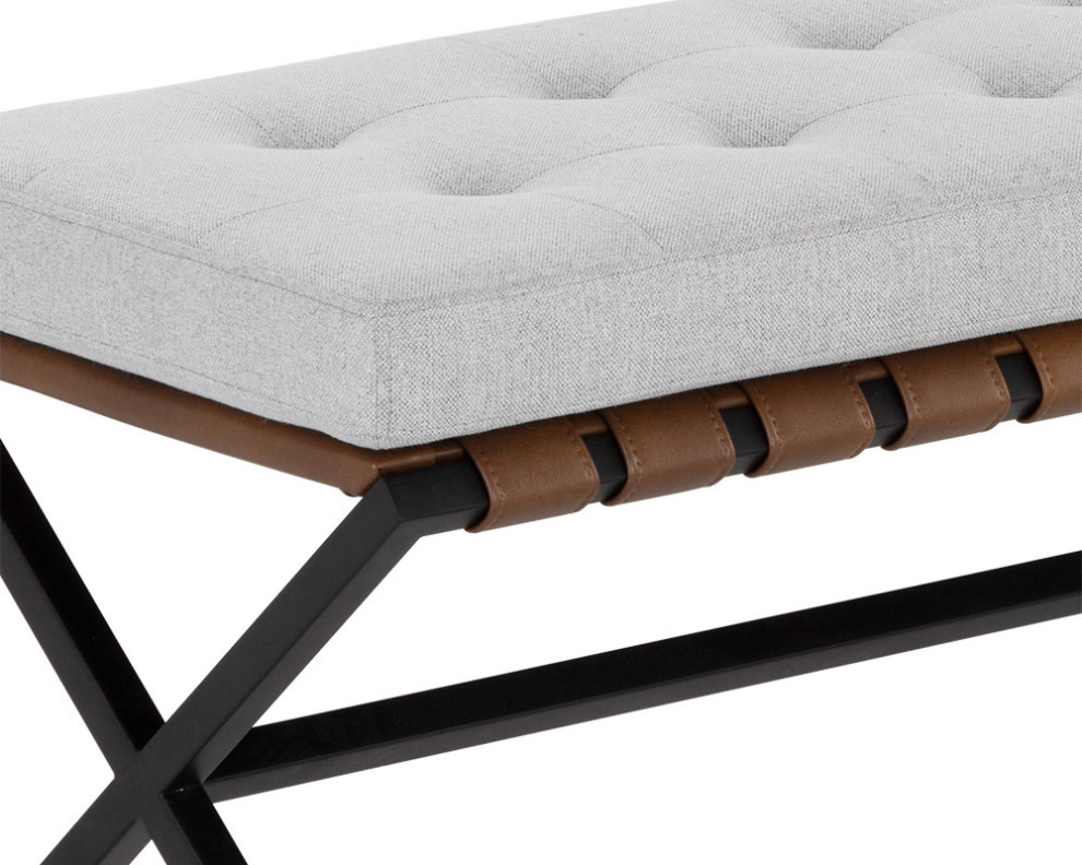 Kenji Bench   Industrial   Upholstered Benches   by Sunpan Modern Home  Houzz