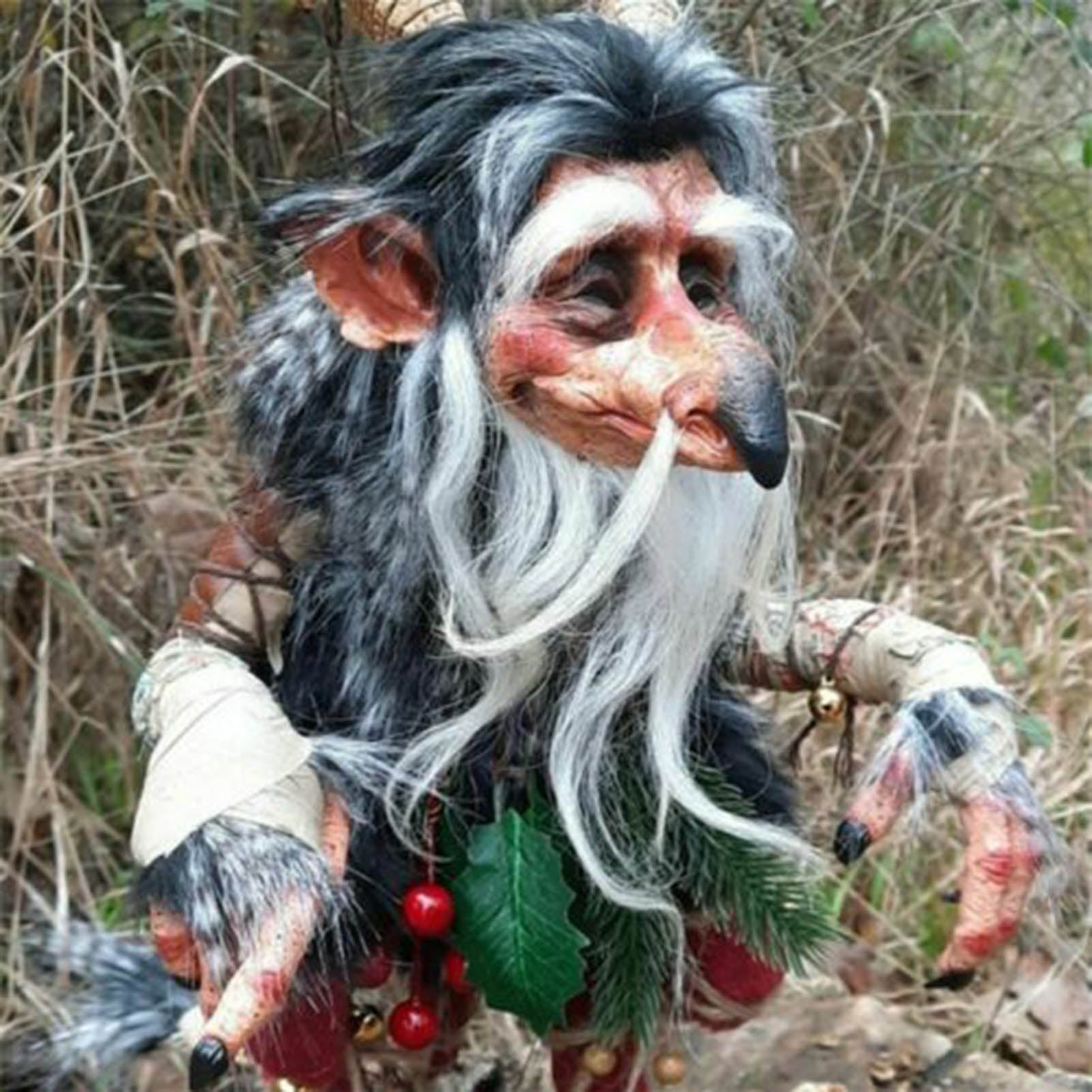 HEQU Halloween Garden Goblin Character Sculpture DecorationHandmade Statues, for Indoor Outdoor Home Yard Lawn Decor