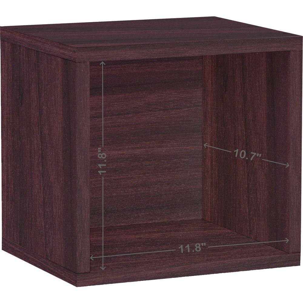 Way Basics 12.6 in. H x 13.4 in. W x 11.2 in. D Dark Brown Recycled Materials 1-Cube Organizer C-OCUBE-EO