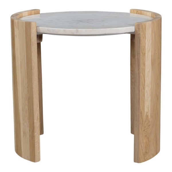 Aurelle Home Damina Modern Art Deco Curved Based Side Table