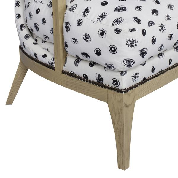 Lynette Chair Reagan Eyes   Transitional   Armchairs And Accent Chairs   by Peachtree Fine Furniture  Houzz