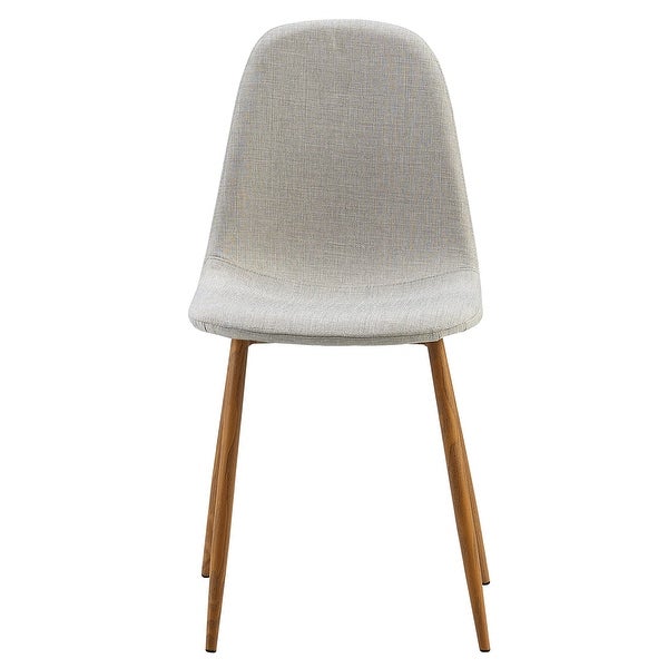 Minimalista Dining Chair， Natural/Light Gray (Set of 2)