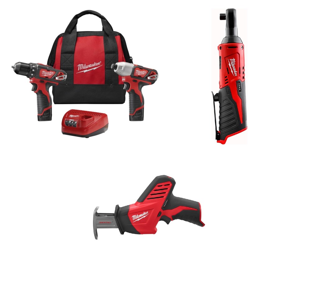 Milwaukee M12 4pc Combo Kit Bundle