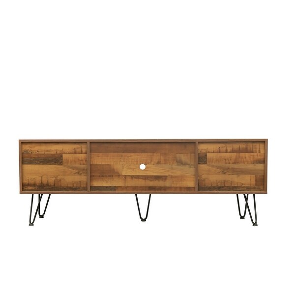 60 inch Wide Modern Industrial， Living Room Entertainment Center