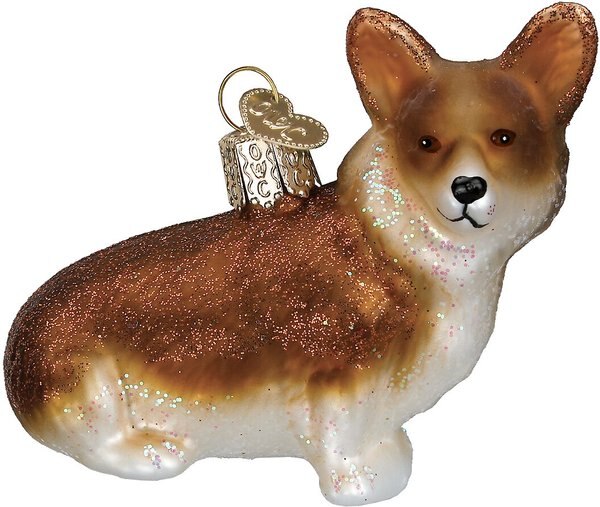 Old World Christmas Pembroke Welsh Corgi Glass Tree Ornament