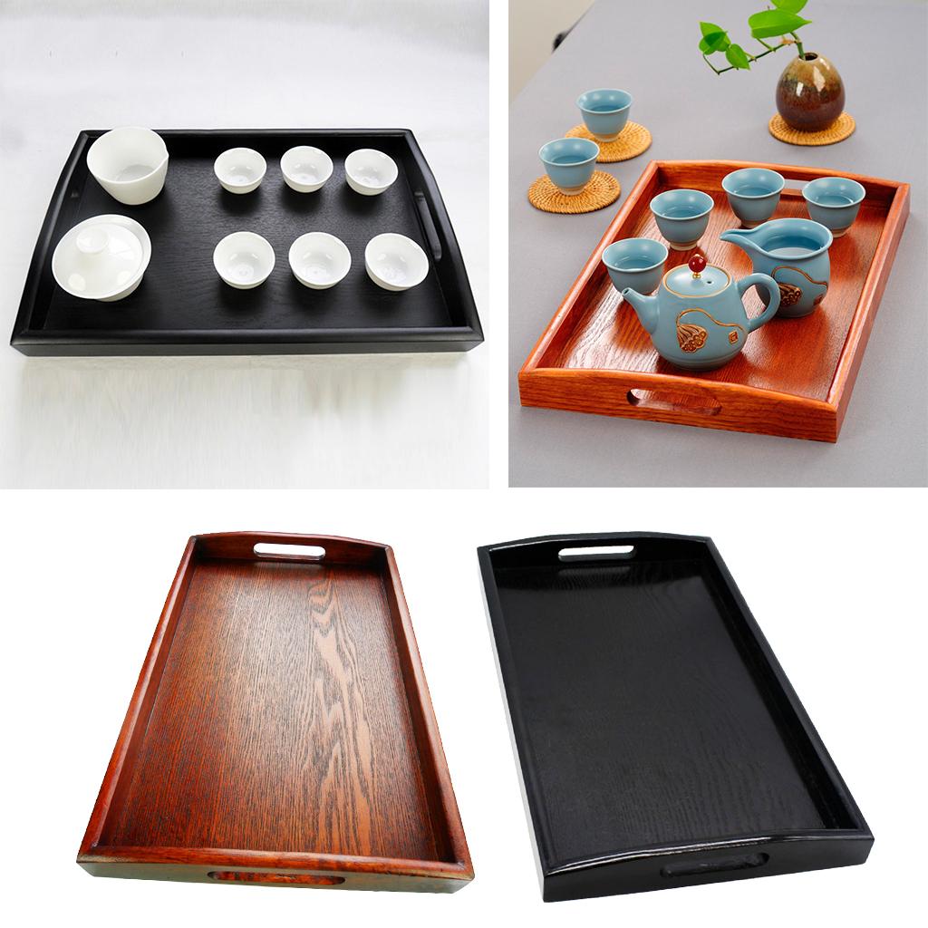 Wooden Storage Accessories Serving Tabletop，Decorative Coffee Table Perfume Living Room Kitchen Serving Tray By For All Occasi A 50x30x4cm