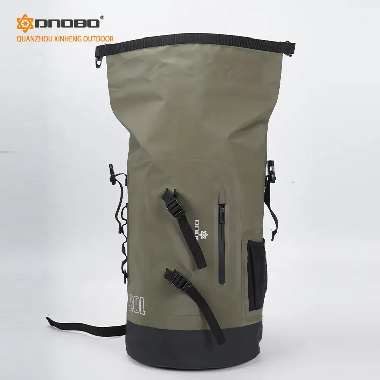 Custom PVC Waterproof Dry Bag Rolltop Backpack 20L PVC Waterproof Backpack Dry Bag for Camping Hiking Kayaking