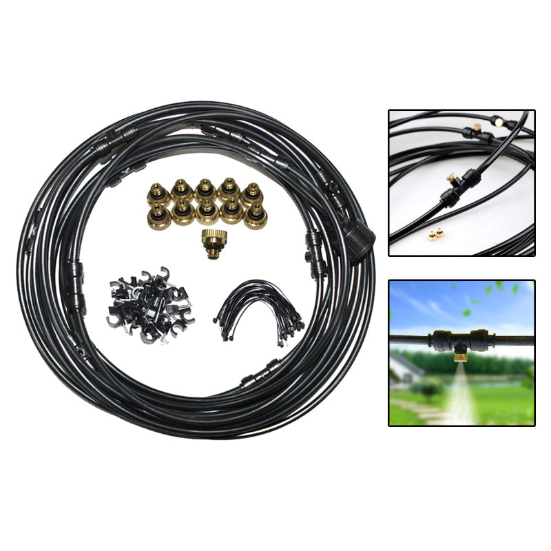 Misting Cooling System， Outdoor Misting System for Patio， 59 FT Misting Line+26 Mist Nozzles+3/4