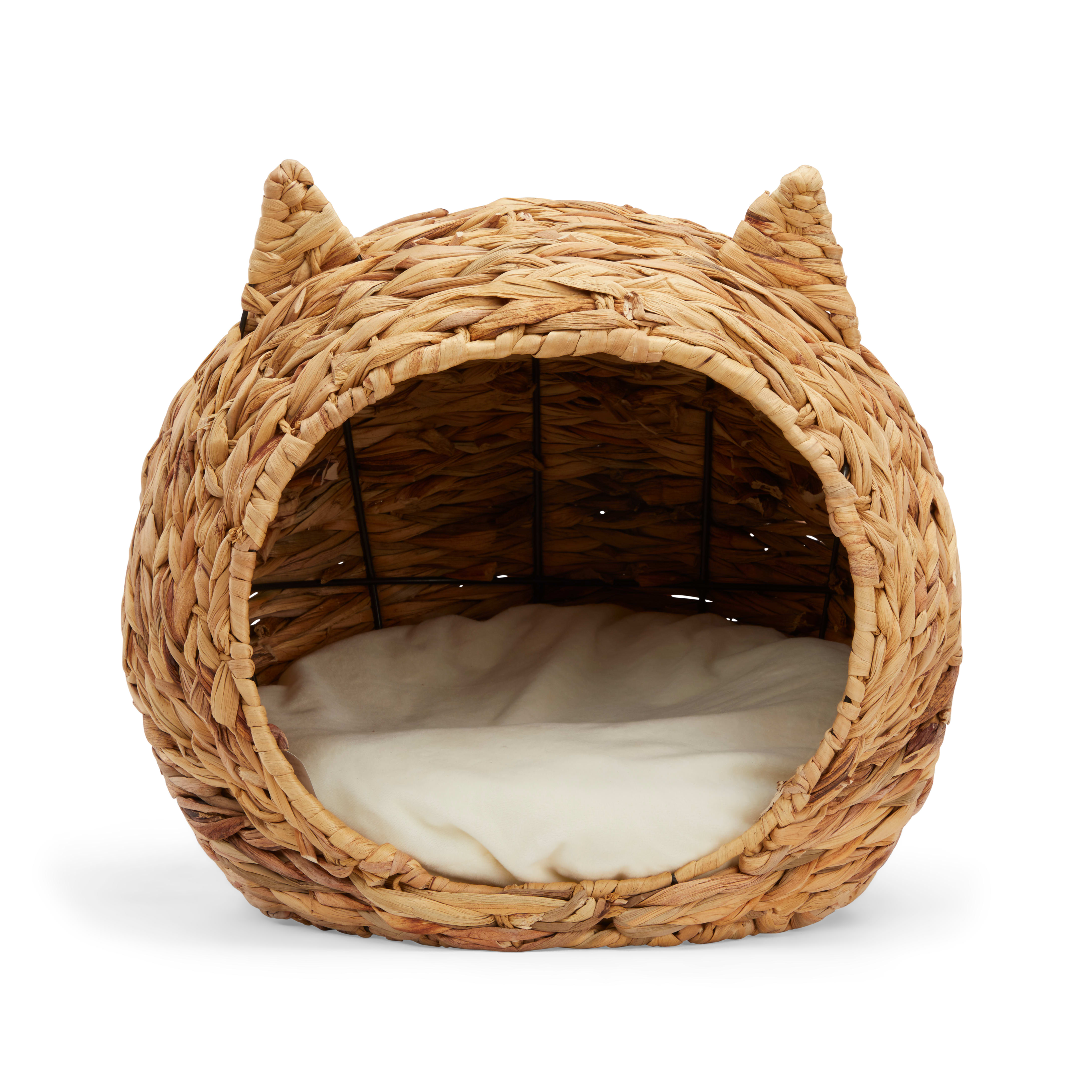 EveryYay Snooze Fest Straw Play Cave Cat Bed， 16.5