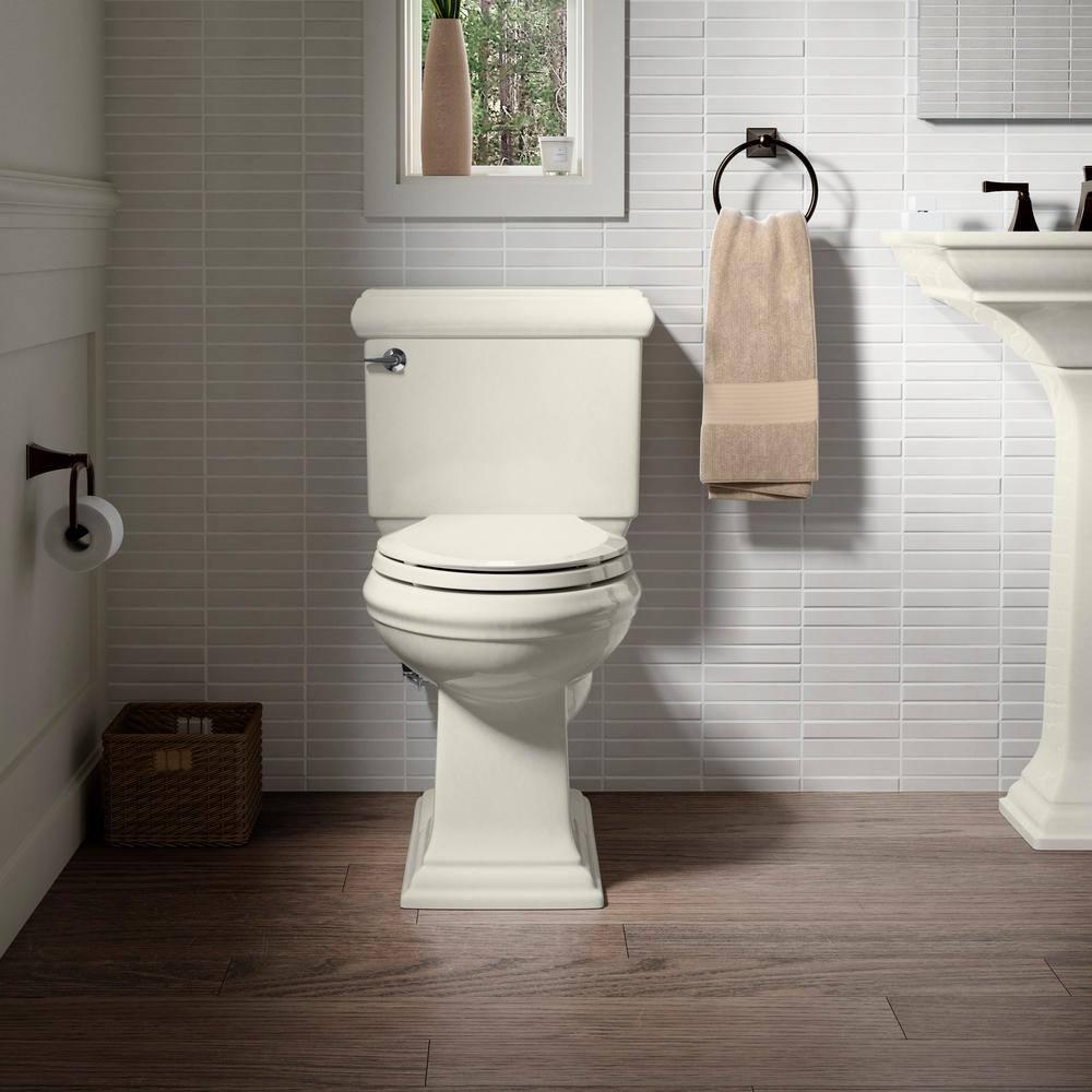 KOHLER GripTight Cachet Q3 Elongated Closed Front Toilet Seat in Biscuit