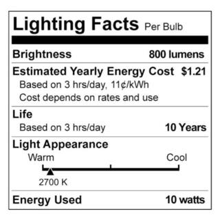 Philips 60-Watt Equivalent A19 Non-Dimmable E26 LED Light Bulb Soft White 2700K (4-Pack) 565457