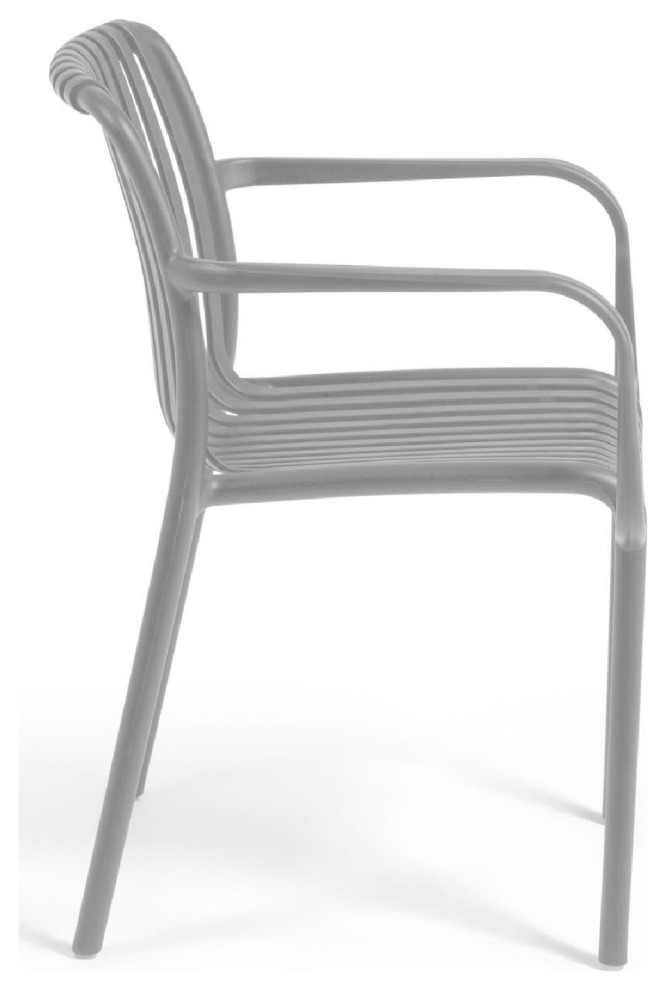 Slatted Modern Outdoor Chair (4)  La Forma Isabellini   Contemporary   Outdoor Dining Chairs   by Oroa   Eichholtz Furniture  Houzz