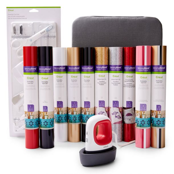 EasyPress MiniTM, Raspberry + Essentials Iron -On Bundle