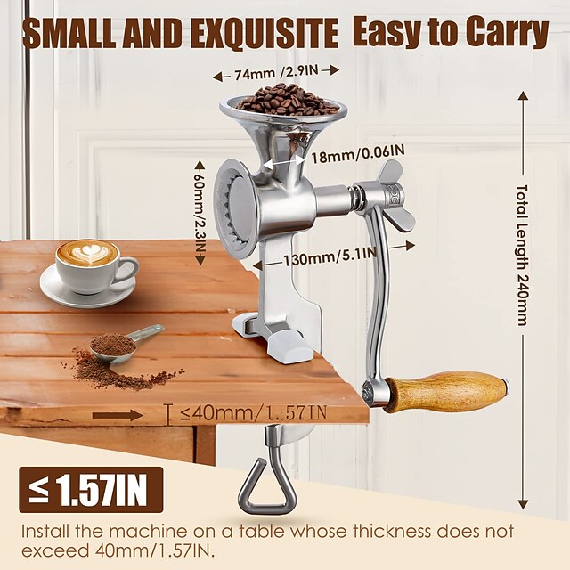 304 stainless steel manual coffee bean grinder hand grinder rice pepper seasoning grinder