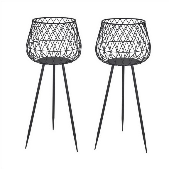 Benjara BM241060 29.5'' Dome Lattice Metal Planter...