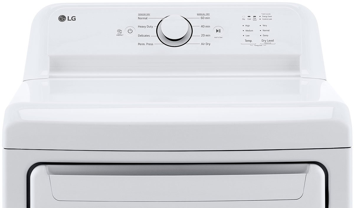 LG 7.3 Cu. Ft. White Electric Dryer With Sensor Dry