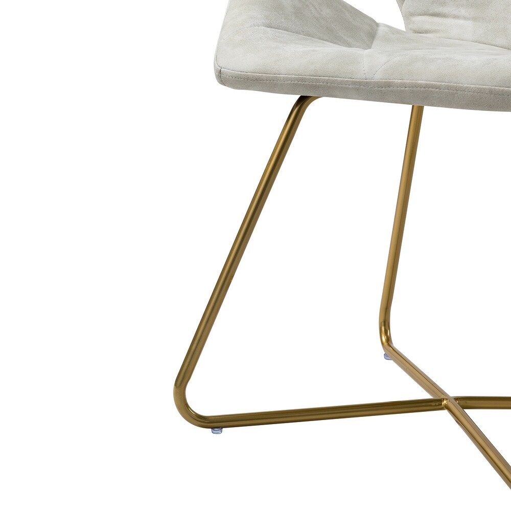 Rosa Accent Side Chair with X shaped Metal Base