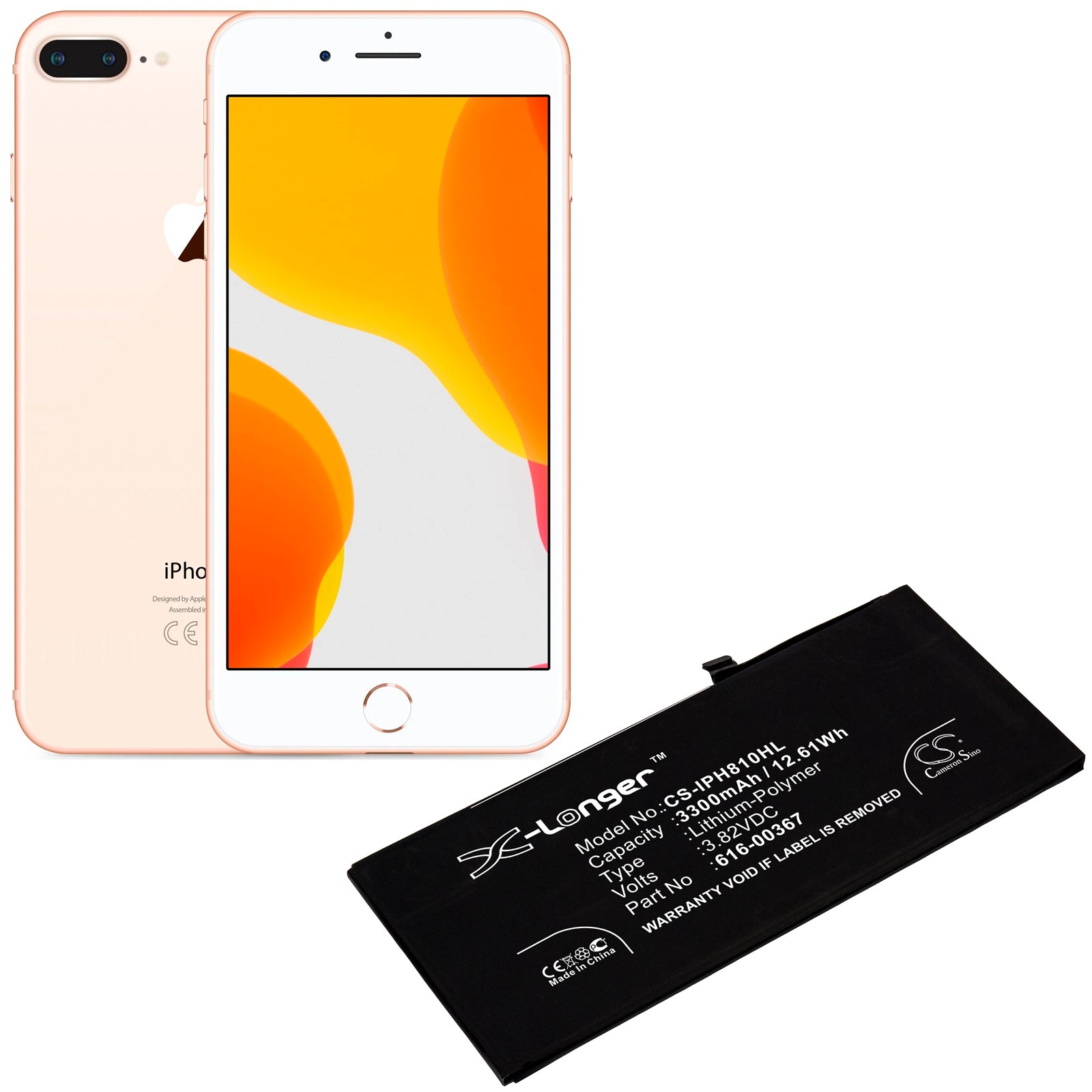 Apple A1864 iPhone 8 Plus iPhone 8 MQ8D2L 3300mAh Replacement Battery BatteryClerkcom Mobile Phone