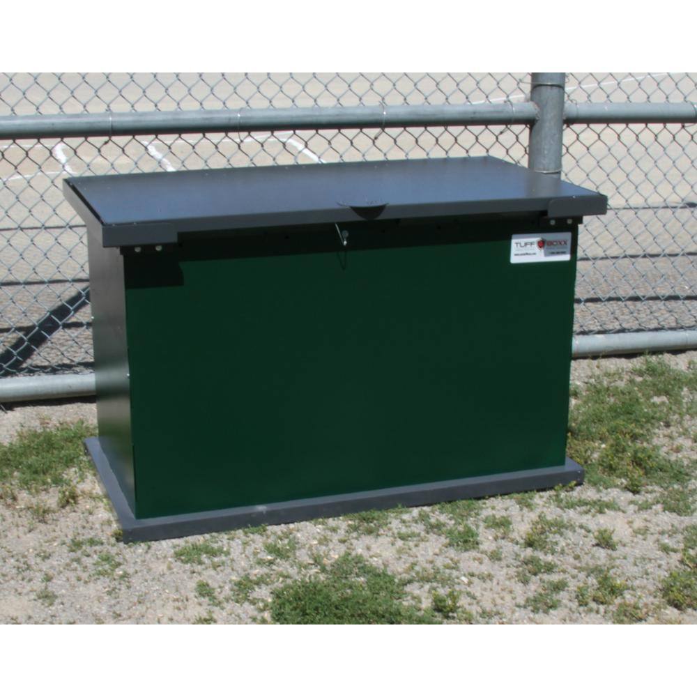 TuffBoxx Series 35 in. W x 27 in. D 33 in. H Green Galvanized Metal Animal-Proof Outdoor Storage Cabinet 453-002-8002