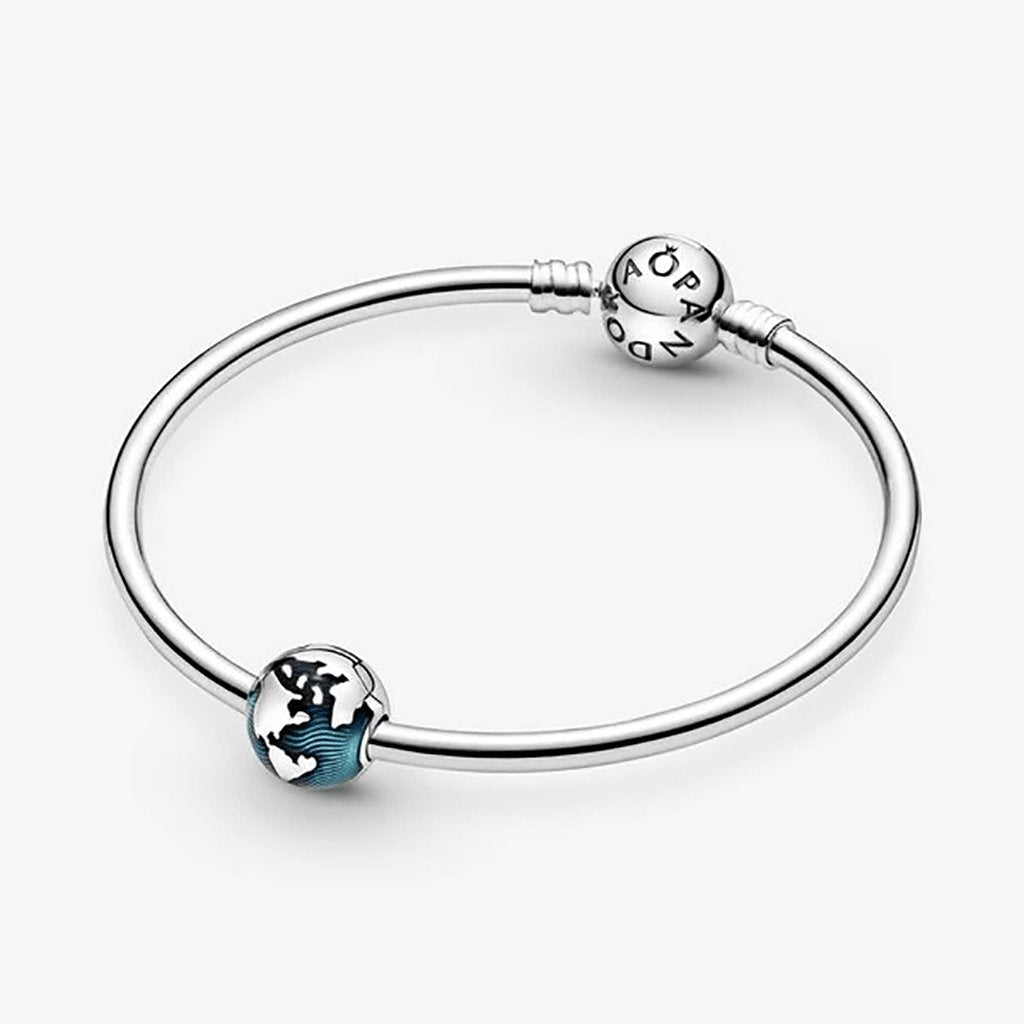 PANDORA  Blue Globe Clip Charm