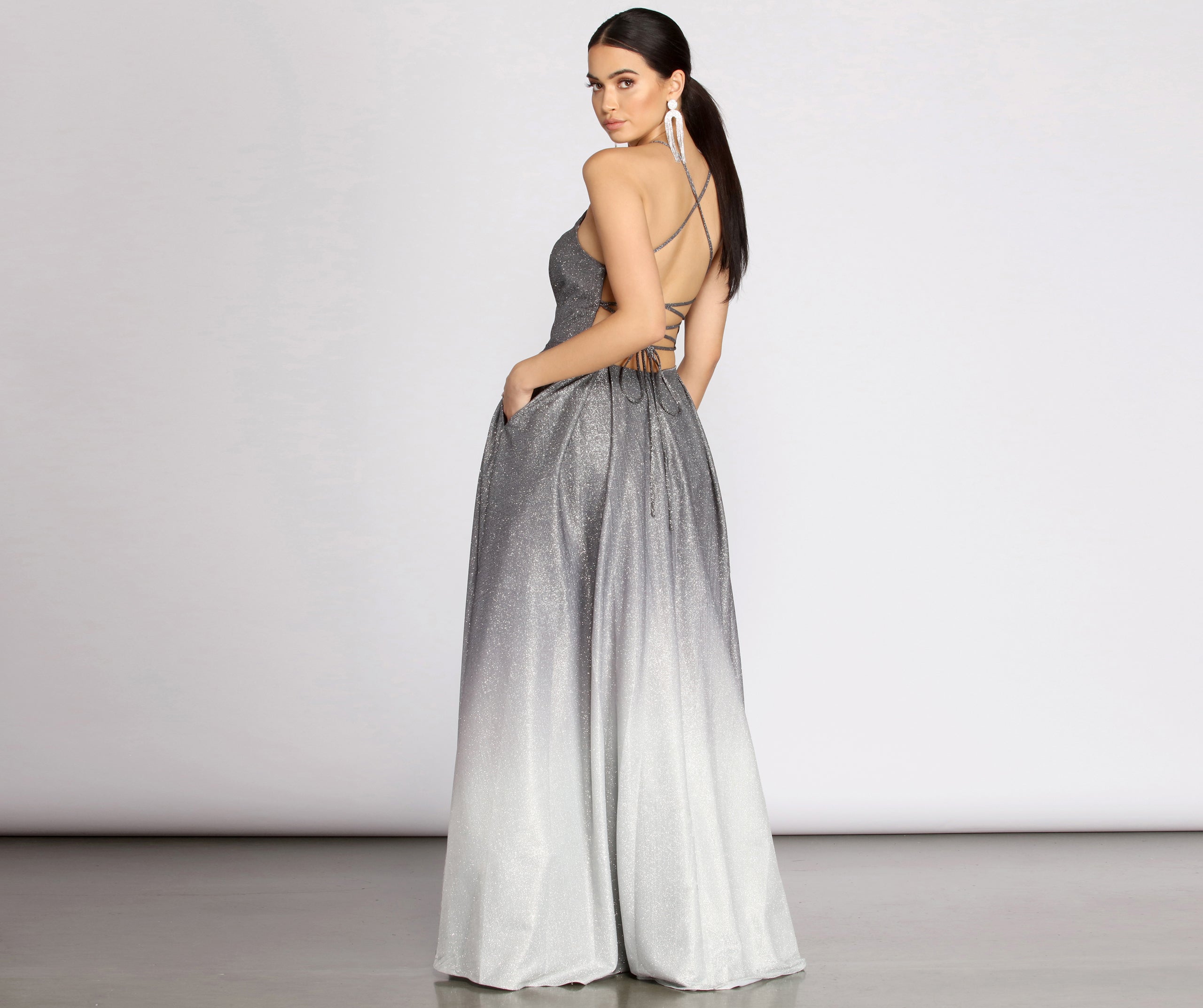 Gemma Shine Ombre Tulle Gown