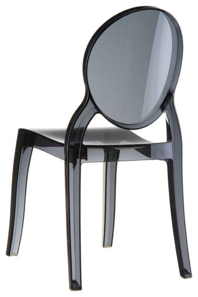 Elizabeth Polycarbonate Dining Chair Transparent Black   Contemporary   Outdoor Dining Chairs   by Grayburd  Houzz