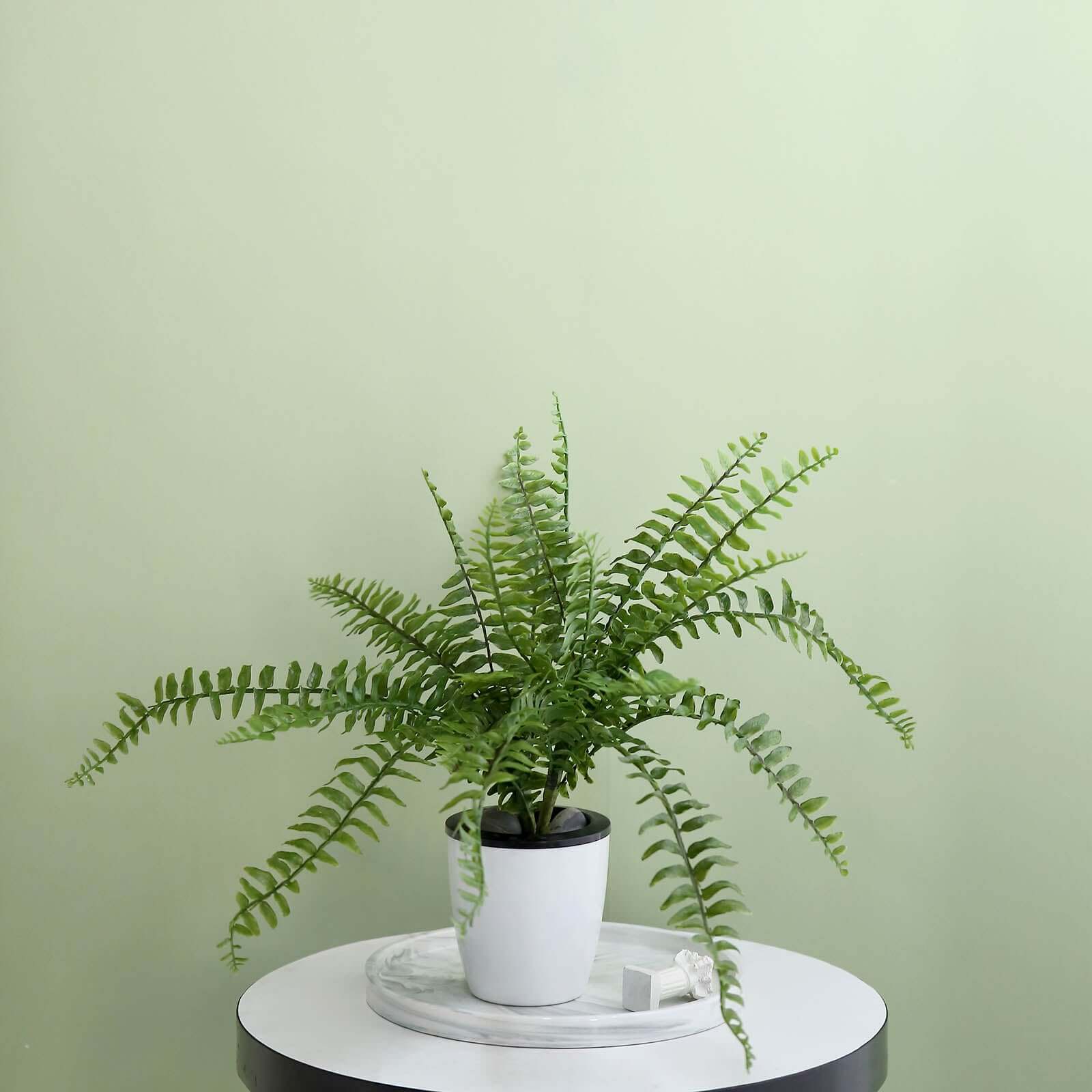 Artificial Boston Fern Green Leaf Plant, Premium Real Touch Indoor Spray 20