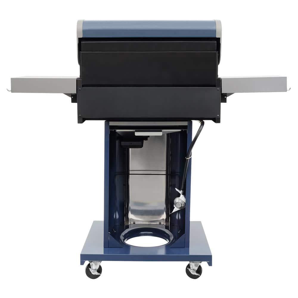 PERMASTEEL 3Burner Pedestal Propane Gas Grill in Azure with Side Hooks