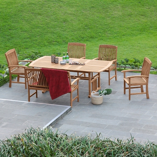 Cambridge Casual Leon 6Piece Teak Patio Extendable Dining Set