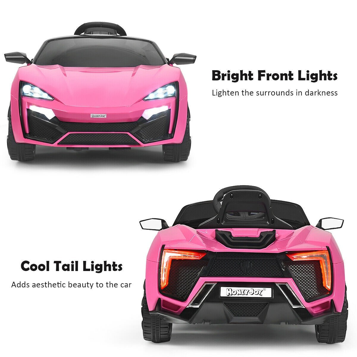 Costzon Ride on Car, 12V Battery Powered Electric Vehicle w/ Manual & 2.4G Remote Control Modes