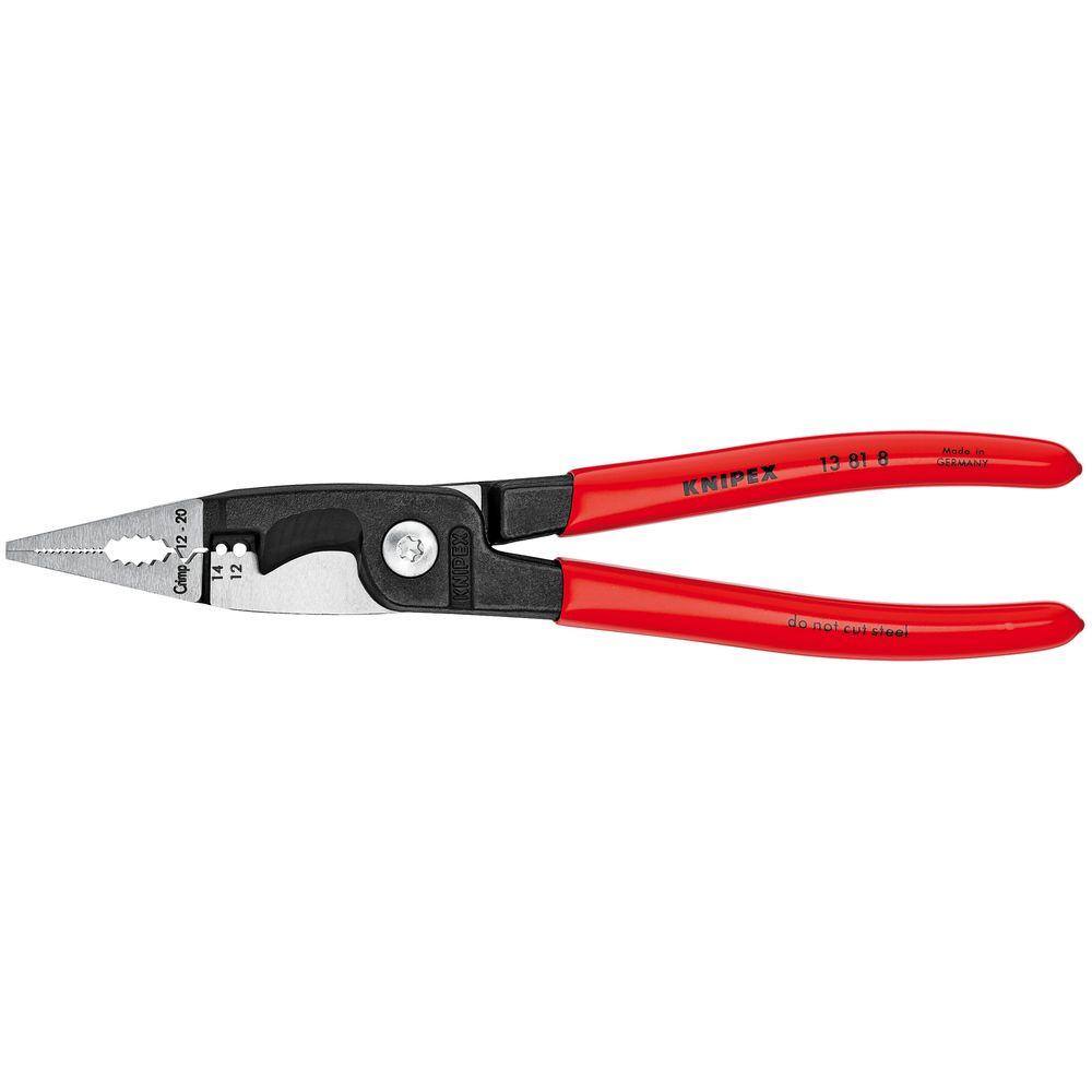 KNIPEX 8 in. Electrical Installation Pliers 13 81 8