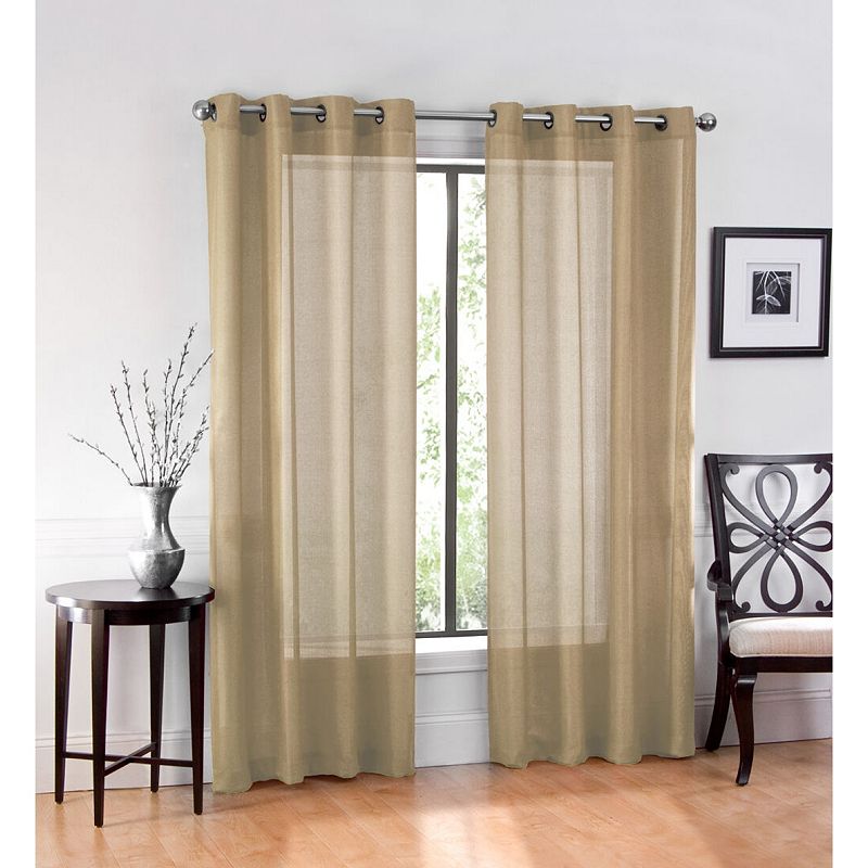 GoodGram Ultra Luxurious Elegant Sheer Grommet Single Curtain Panel