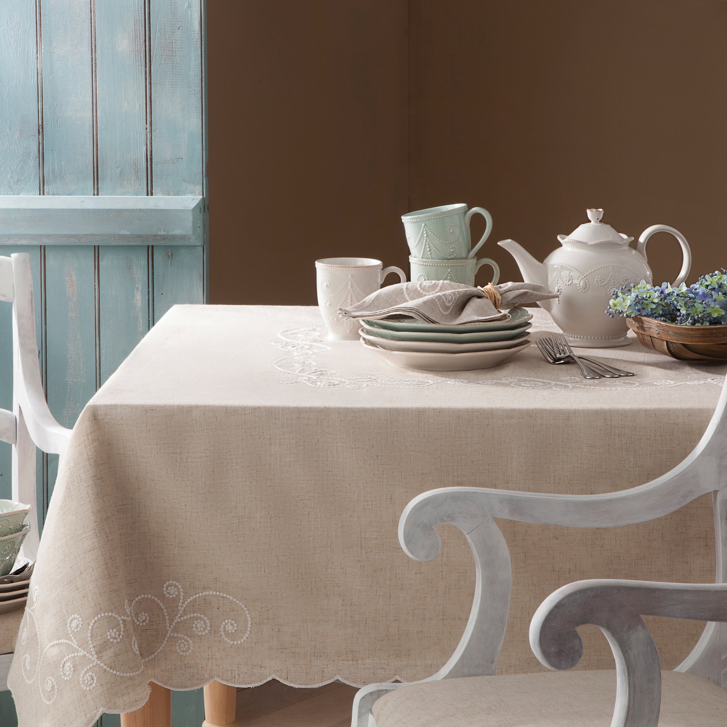 French Perle Linen Tablecloth