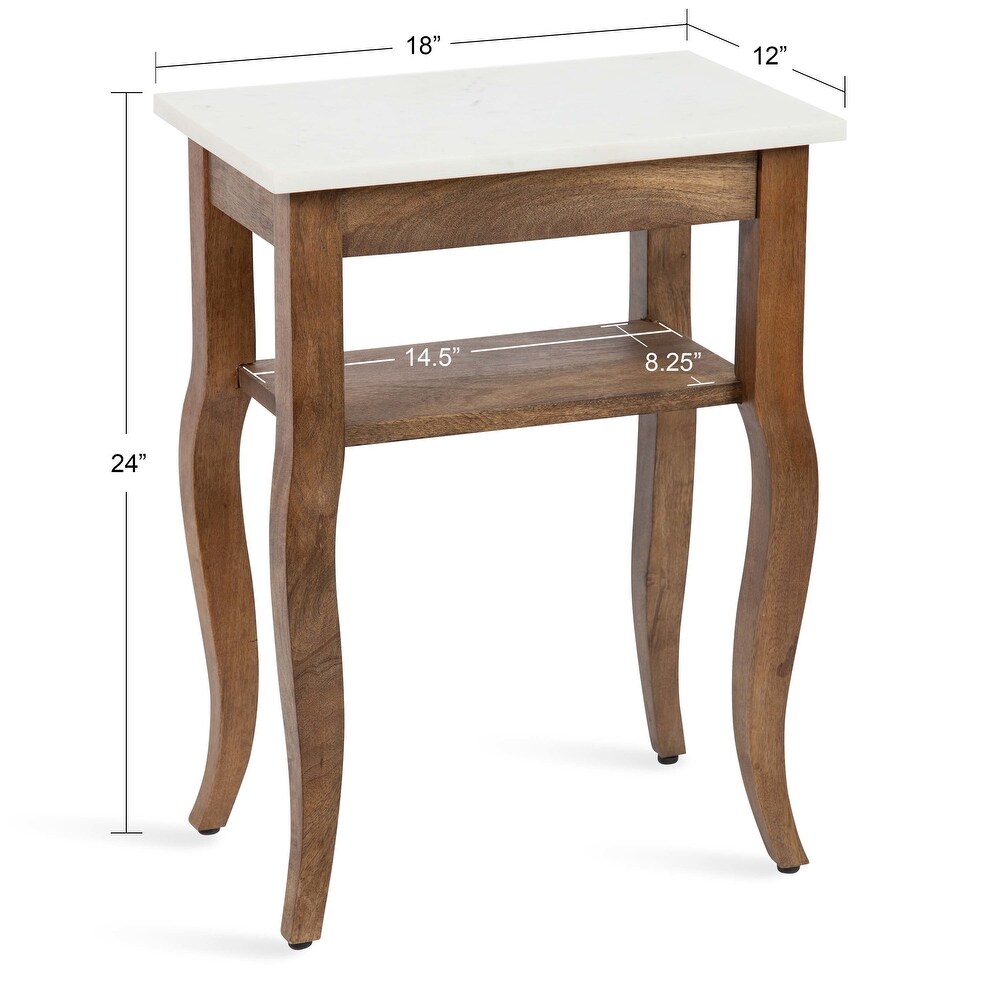 Kate and Laurel Lillian Wood Side Table   18x12x24