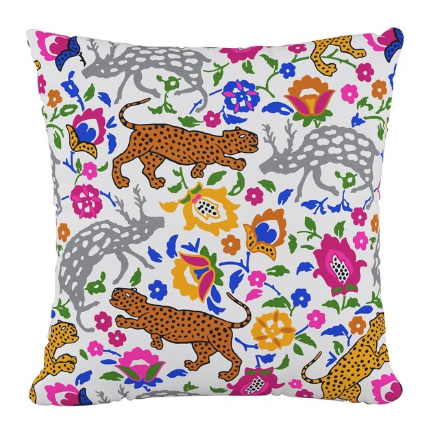 Skyline Furniture Square Outdoor Throw Pillow Leopard Cool Multi