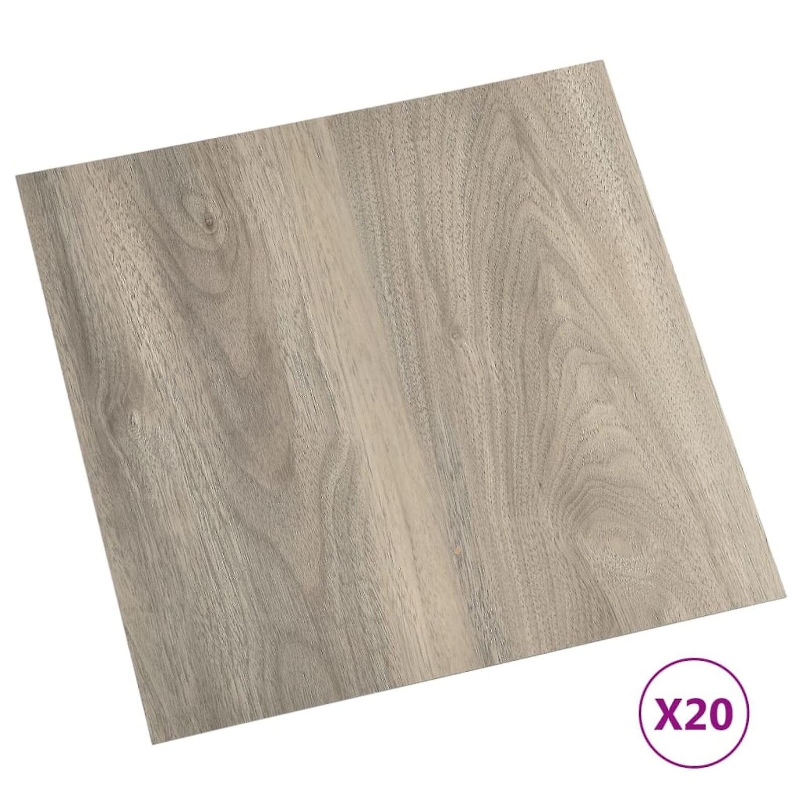 Self-adhesive Floor Planks 20 Pcs Pvc 1.86 M Taupe No.359585