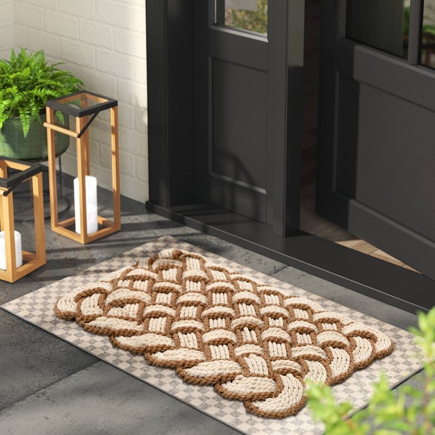 Lovers Knot Doormat Cream brown