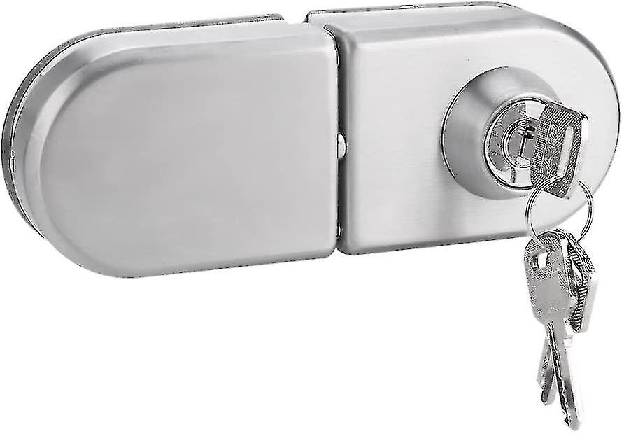 5-15mm Stainless Steel Door Lock Anti-theft Security Lock Frameless Push Sliding Door Lock With Keysone Piece