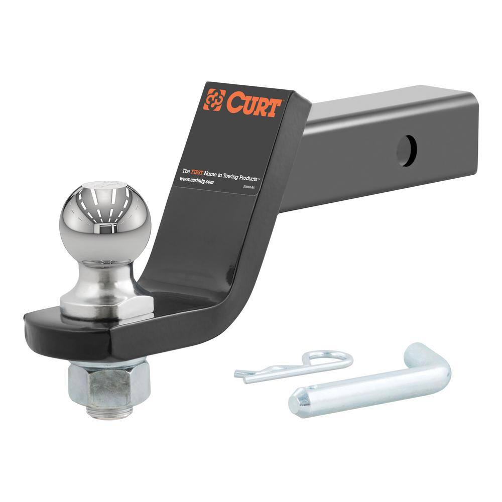 CURT 3500 lbs. 4 in. Drop Loaded Trailer Hitch Ball Mount Draw Bar with 1-78 in. Ball (2 in. Shank) 45055